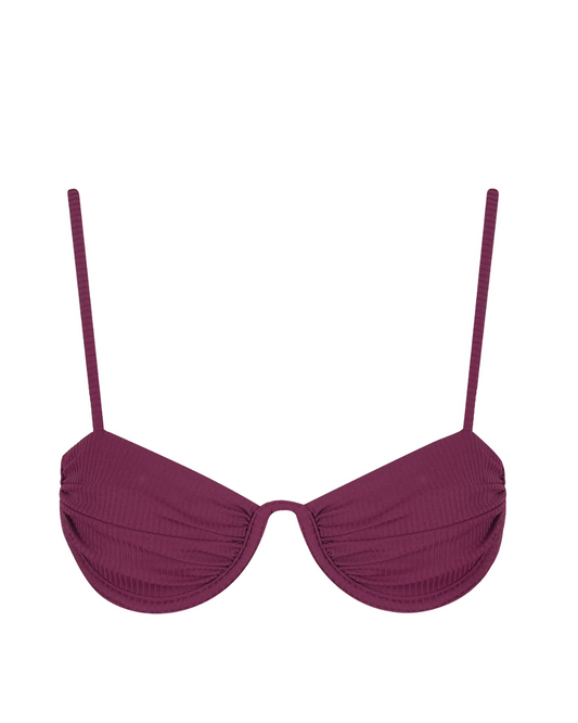 Sutiã aro quadrado alças Finas Rubi