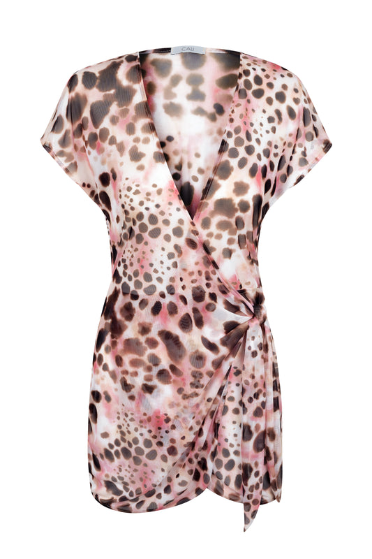 Vestido curto transpassado Morgana