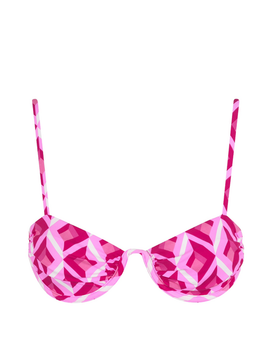 Sutiã aro quadrado alças Finas Maite