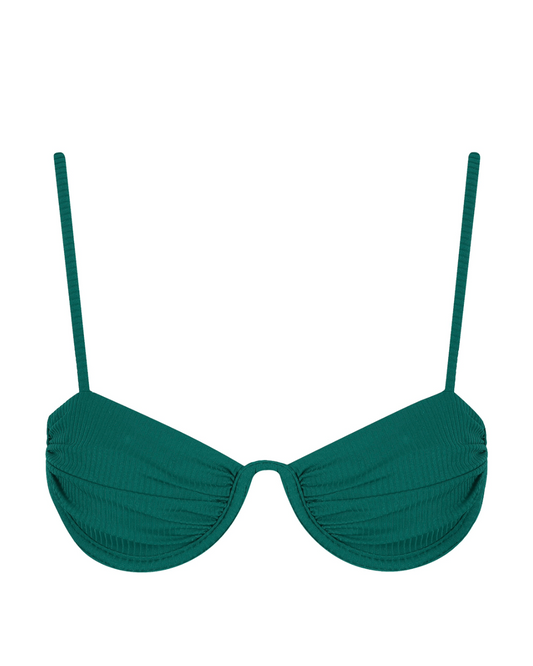 Sutiã aro quadrado alças Finas Esmeralda