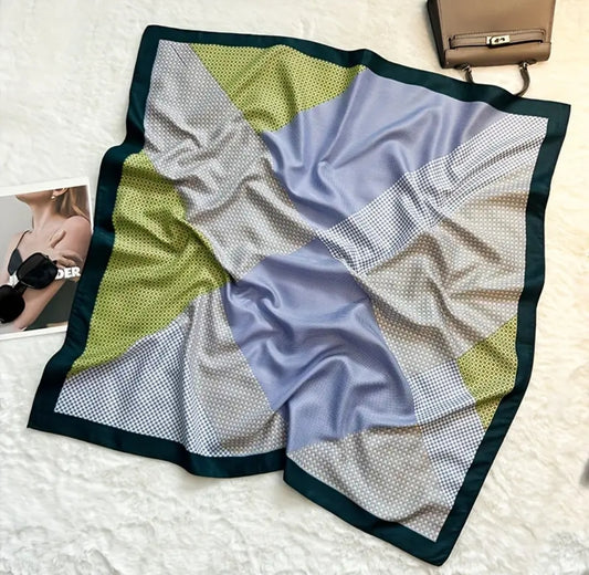 Lenço de Praia Geométrico Verde