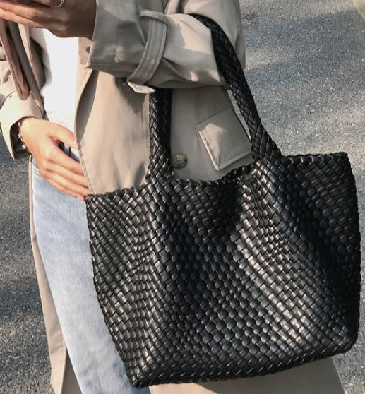 Bolsa Trançada Preta Cali