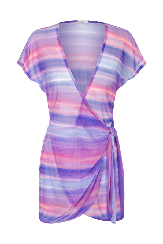 Vestido curto transpassado Tamara