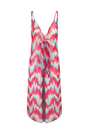 Vestido longo com amarração Michele