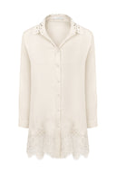 Chemise Alongada bege Cali