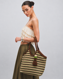 Bolsa Crochê Marrom Pompom Cali