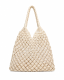 Bolsa em Macrame Pretty Off White