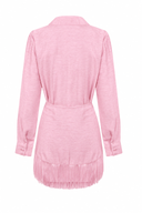 Conjunto Chemise + Saia Off Rosa