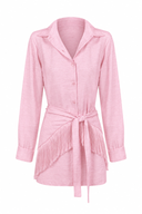 Conjunto Chemise + Saia Off Rosa