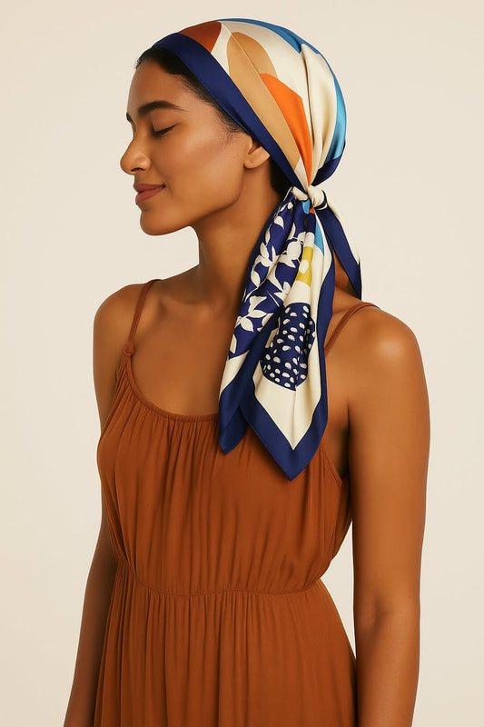 Lenço de Praia Oráculo Azul Marinho