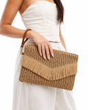 Clutch Monaco Franja Caramelo Cali