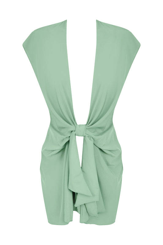 Saída Curta com Amarração Verde Claro Bali