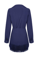 Conjunto Chemise + Saia Azul marinho