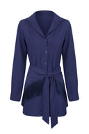 Conjunto Chemise + Saia Azul marinho