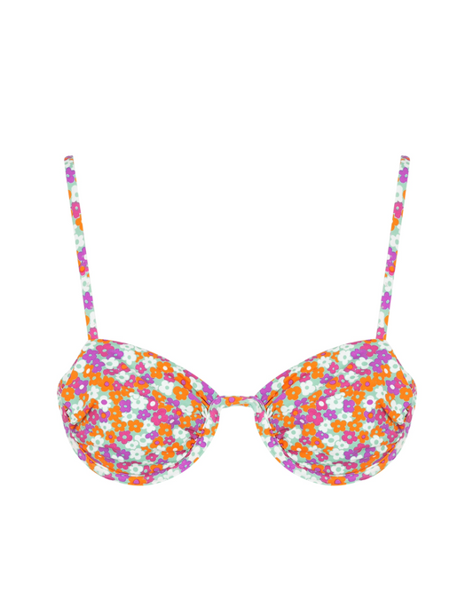 Sutiã aro quadrado alças Finas Ligia