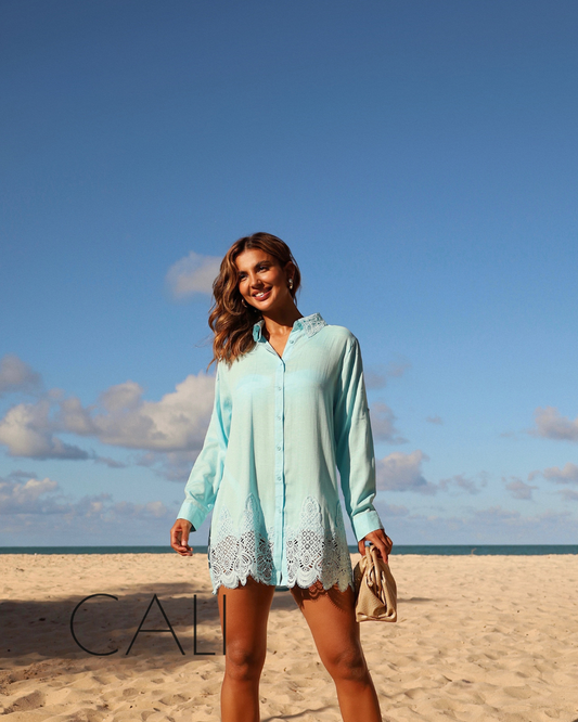 Chemise Alongada azul Cali