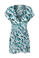 Vestido curto transpassado Diane