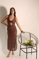 Vestido longo telado Miriam