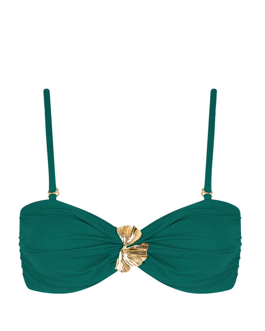 Sutiã tomara que caia com metal Esmeralda