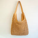Bolsa Crochê Caramelo Palha Cali