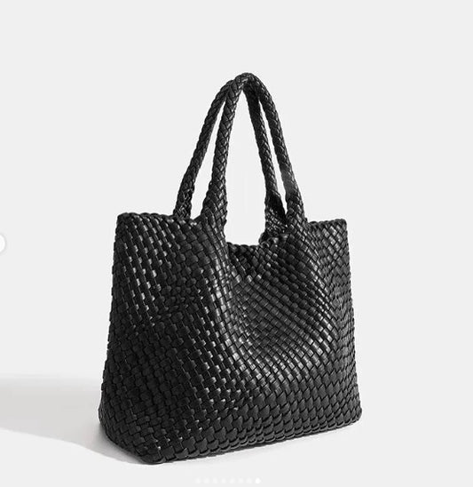 Bolsa Trançada Preta Cali