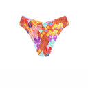 Calcinha transpassada Marrom floral