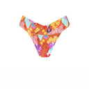 Calcinha transpassada Marrom floral